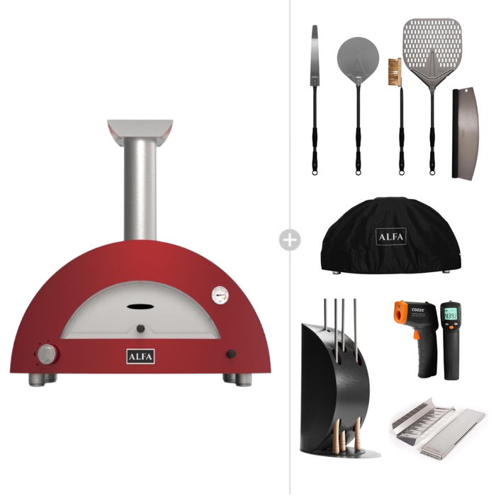 Alfa Forni Moderno 2 Pizze Hybrid Pizza Oven Ultimate Bundle