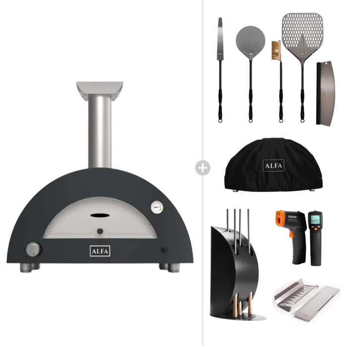 Alfa Forni Moderno 2 Pizze Hybrid Pizza Oven Ultimate Bundle