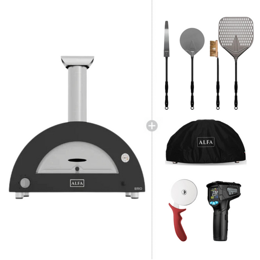 Alfa Brio Wood & Gas Fired Hybrid Pizza Oven Ultimate Bundle | The Pizza Oven Store