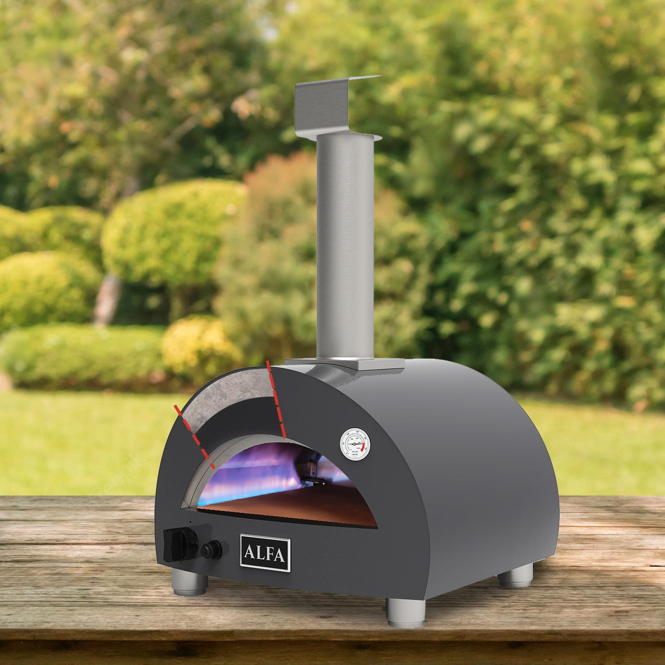 Alfa Forni Moderno Portable Gas Pizza Oven gas burner illustration