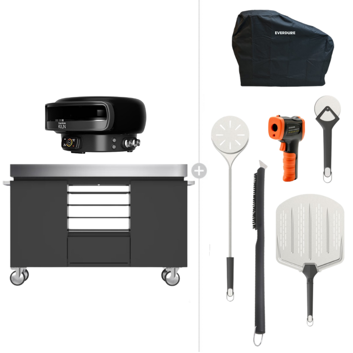 Everdure KILN DR Series 2 Burner Pizza Oven Ultimate Bundle with Stand