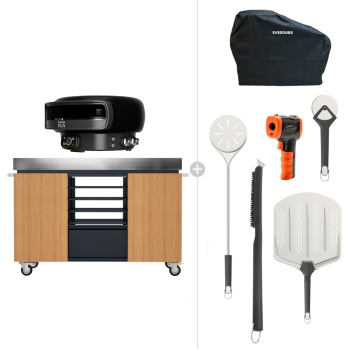 Everdure KILN DR Series 2 Burner Pizza Oven Ultimate Bundle with Stand