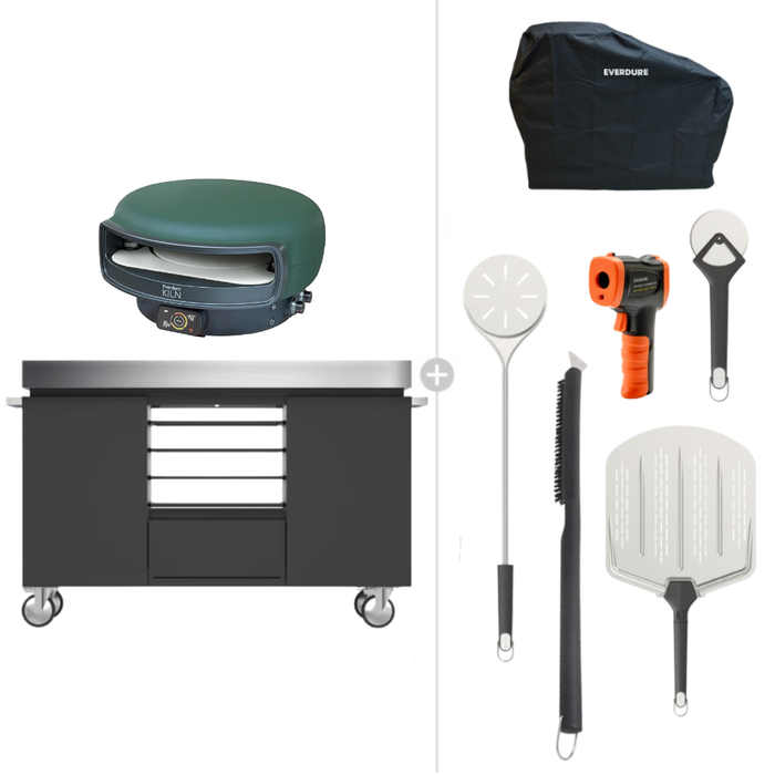 Everdure KILN DR Series 2 Burner Pizza Oven Ultimate Bundle with Stand