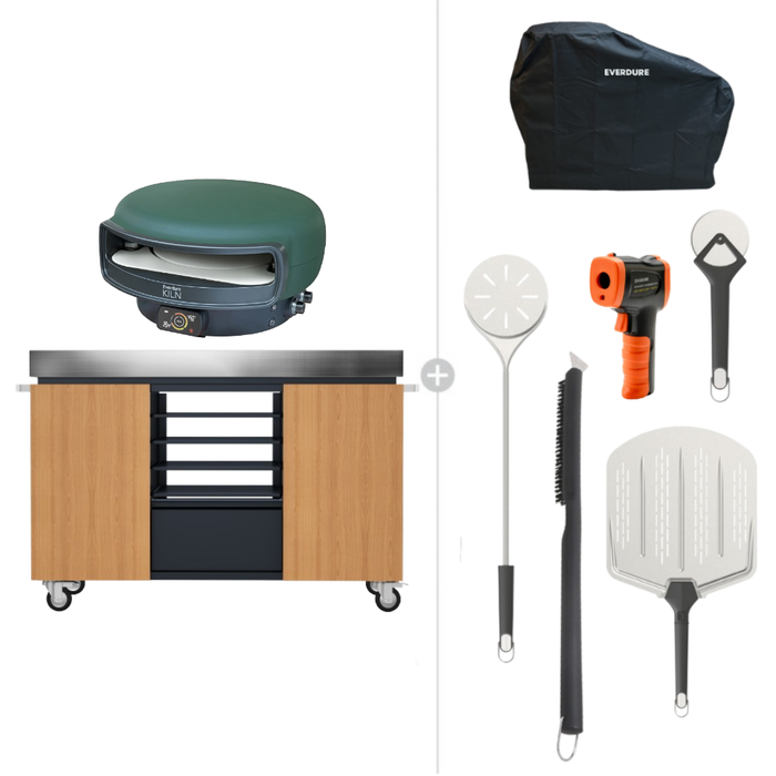 Everdure KILN DR Series 2 Burner Pizza Oven Ultimate Bundle with Stand