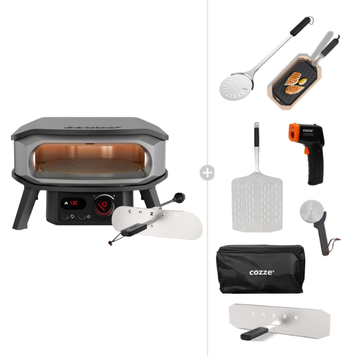 Cozze 17" Premium Gas Rotating Pizza Oven Ultimate Bundle