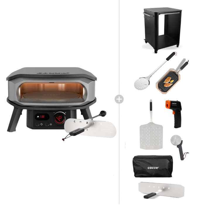 Cozze 13" Premium Gas Rotating Pizza Oven Ultimate Bundle