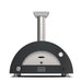 Alfa Forni Moderno 3 Pizze Gas Pizza Oven Ardesia Grey - front angle showing door and built-in thermometer