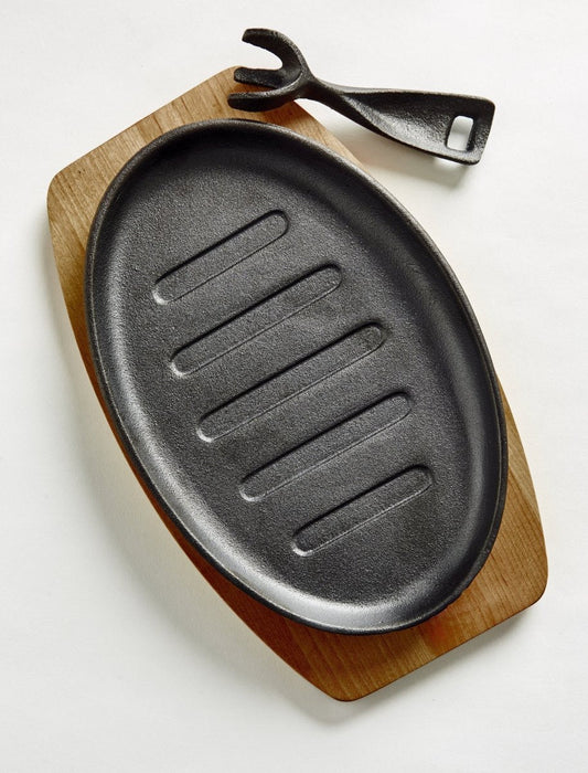 Benzer Cast Iron Cookware Benzer Cast Iron 27cm  Sizzler with Wooden Tray