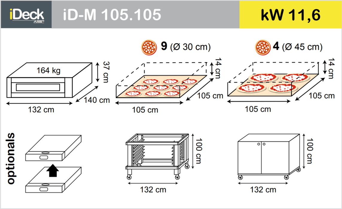 Moretti Forni Deck Oven Moretti Forni iDM 105.105 Deck Pizza Oven
