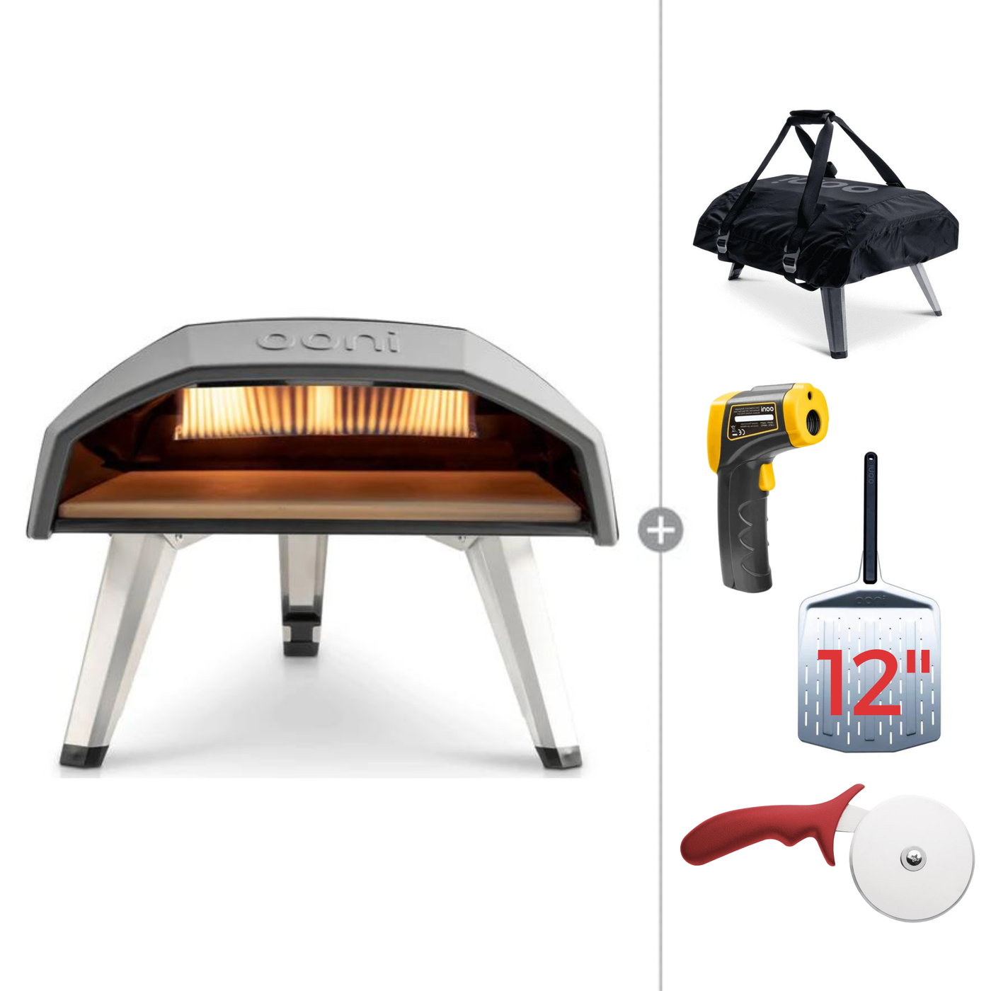 Ooni Koda 12 Portable Outdoor Gas Pizza Oven Protect & Serve Bundle