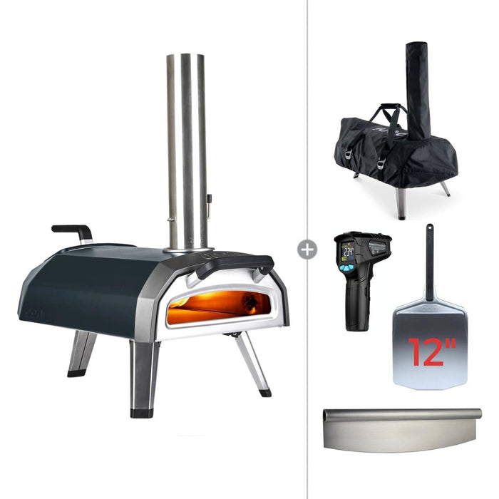 Ooni pizza ovens Wood Only / Flat Peel (Included) Ooni Karu 12G | Wood Fired Pizza Oven - Protect & Serve Bundle