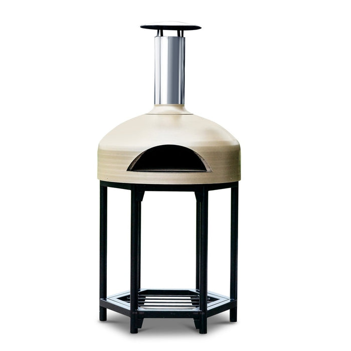 Polito Wood Fire Pizza Oven Champagne / Hex Stand 1060mm high / No Wheels Polito Giotto Wood Fire Pizza Oven