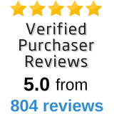 trust logo from verified purchaser reviews of 5.0 from 804 reviews